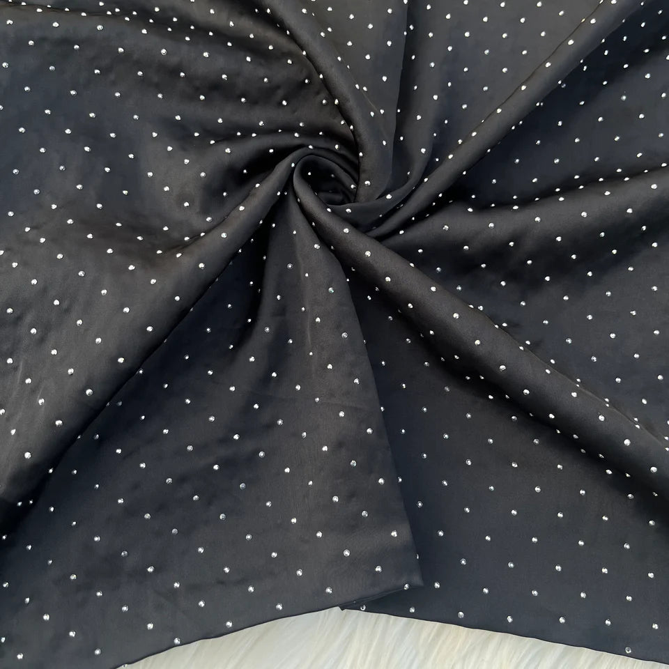 Stone Silk Hijab | Black