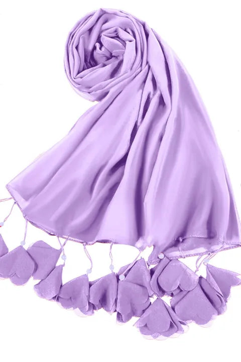 Soft Chiffon Tassel Hijab | Light Purple