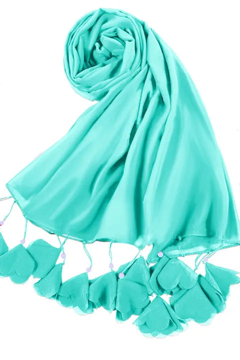 Soft Chiffon Tassel Hijab | Ice Blue