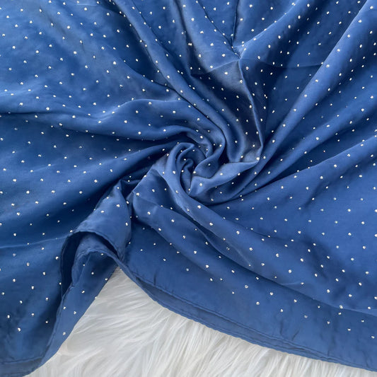 Stone Silk Hijab | Navy Blue