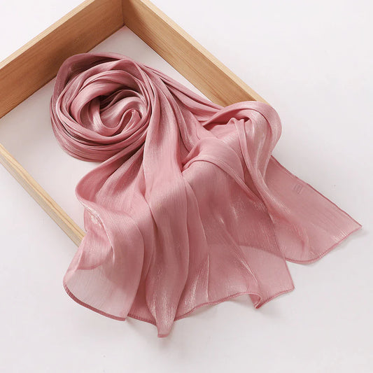 Organza Silk Hijab | Peach