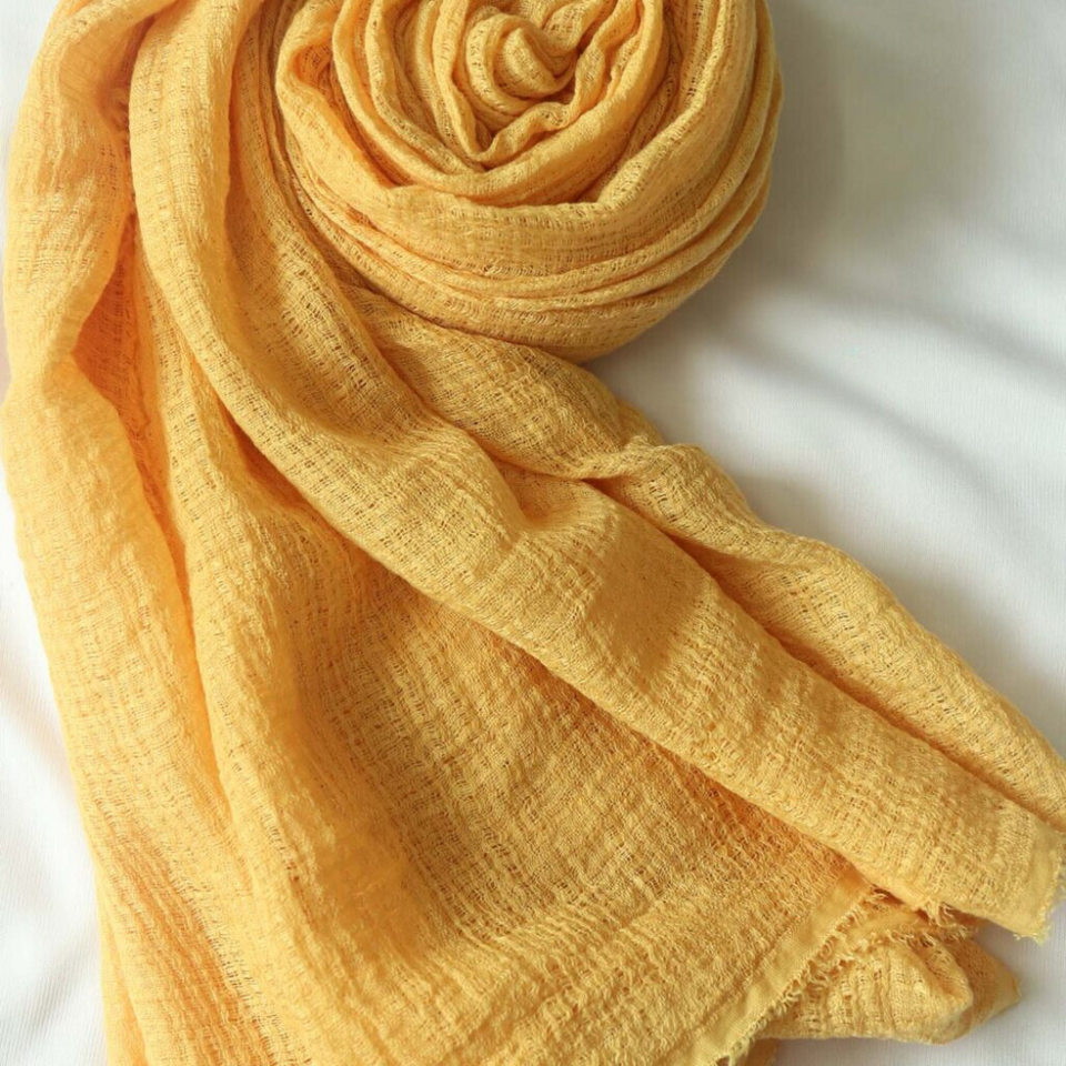 Crimps Hijab | Yellow