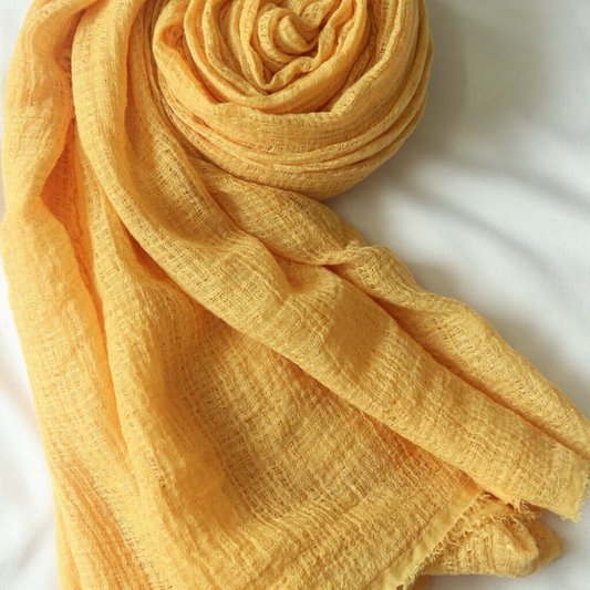 Crimps Hijab | Yellow